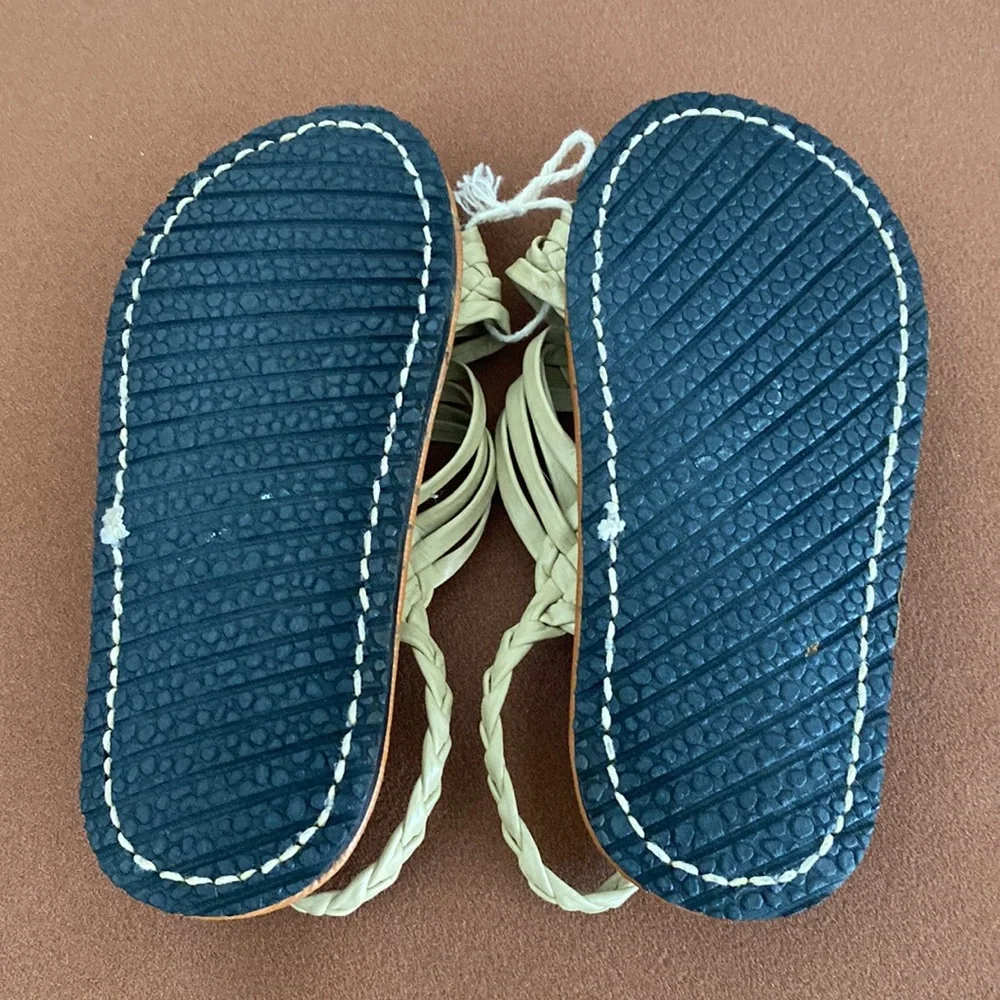 Infant’s Authentic Mexican Handmade Huarache Michoacan Cream Size 2/6